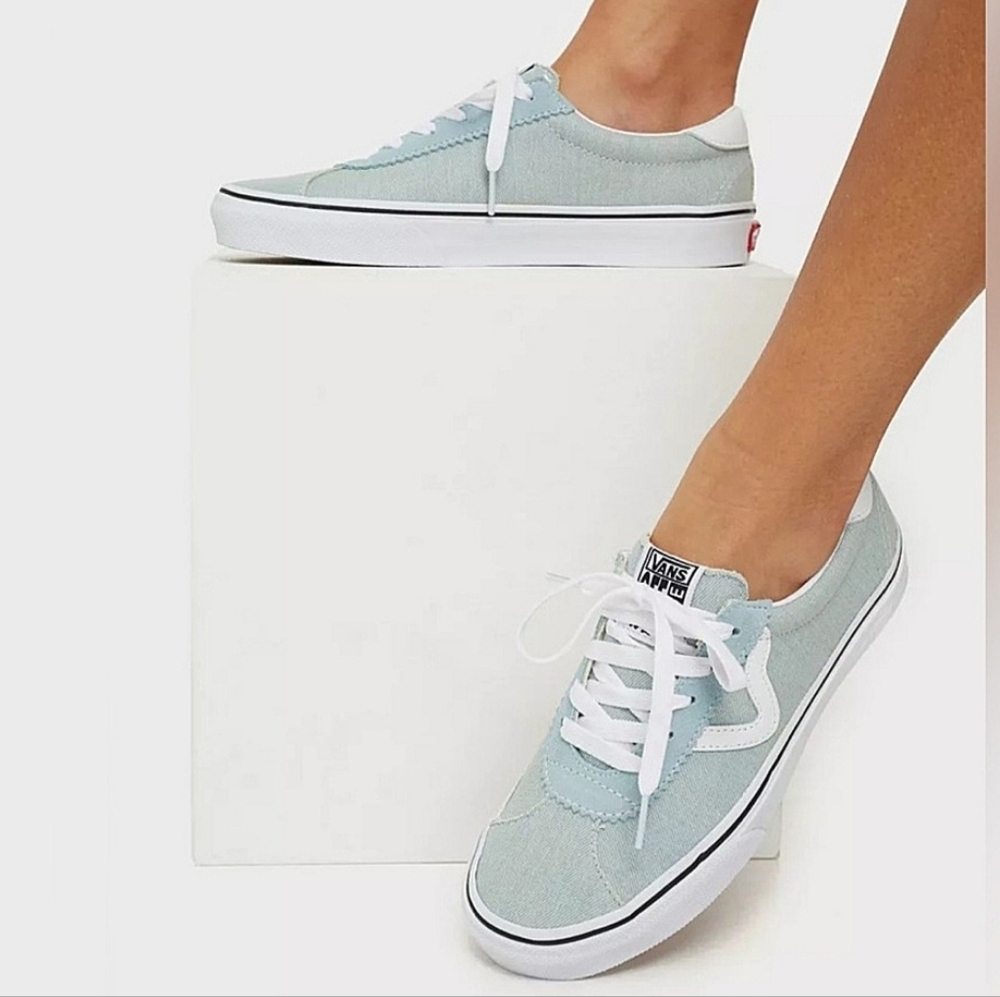 Vans Sport Denim Low Womens Size 5.5 Light Blue Skate Shoes